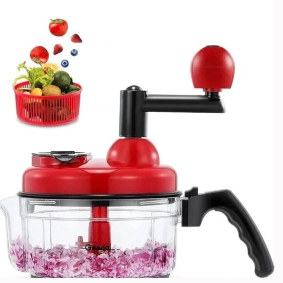 Geedel Manual Vegetable Chopper Dicer Egg Separator Red NIB BRAND NEW - Picture 7 of 8